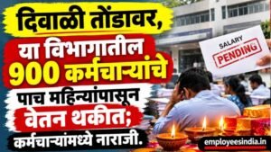 दिवाळी तोंडावर, राज्यातील या विभागातील 900 कर्मचाऱ्यांचे पाच महिन्यांपासून वेतन थकीत; कर्मचाऱ्यांमध्ये नाराजी.
